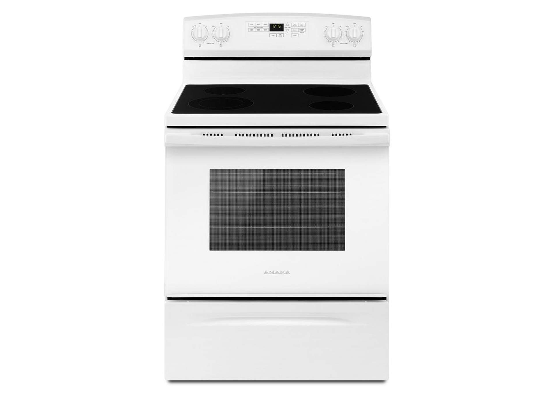 30-inch Amana® Electric Range with Extra-Large Oven Window - White