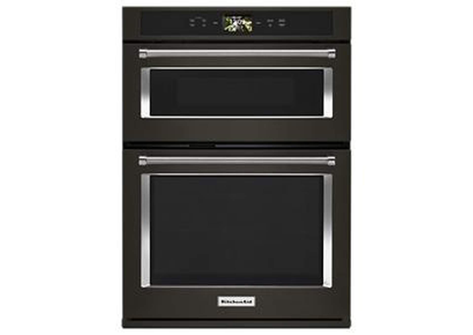 KitchenAid - Smart Oven+ 30" Combination Oven with Powered Attachments and PrintShield™ Finish - Black Stainless Steel with PrintShield™ Finish