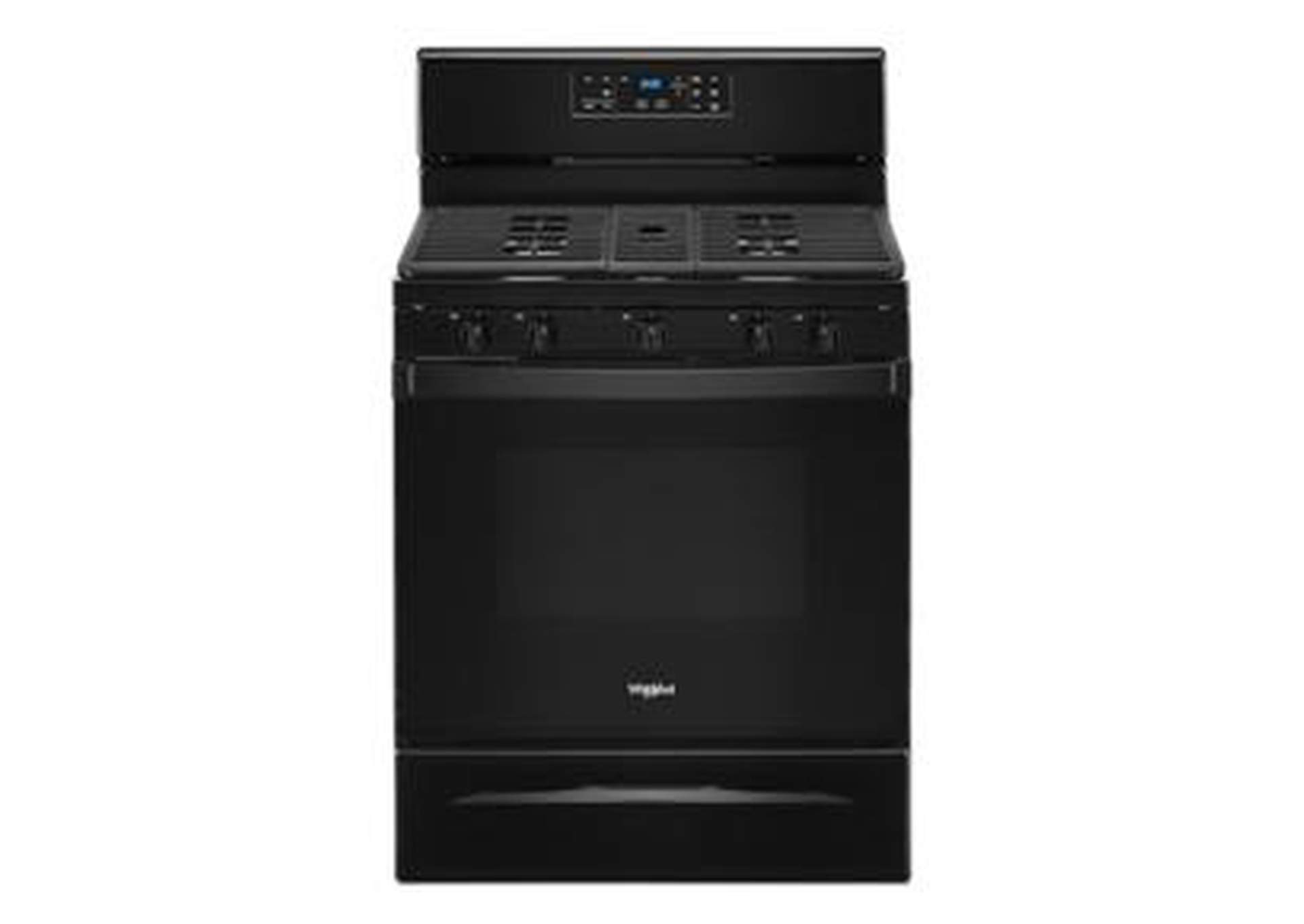 Whirlpool - 5.0 cu. ft. Gas Range with Center Oval Burner - Black