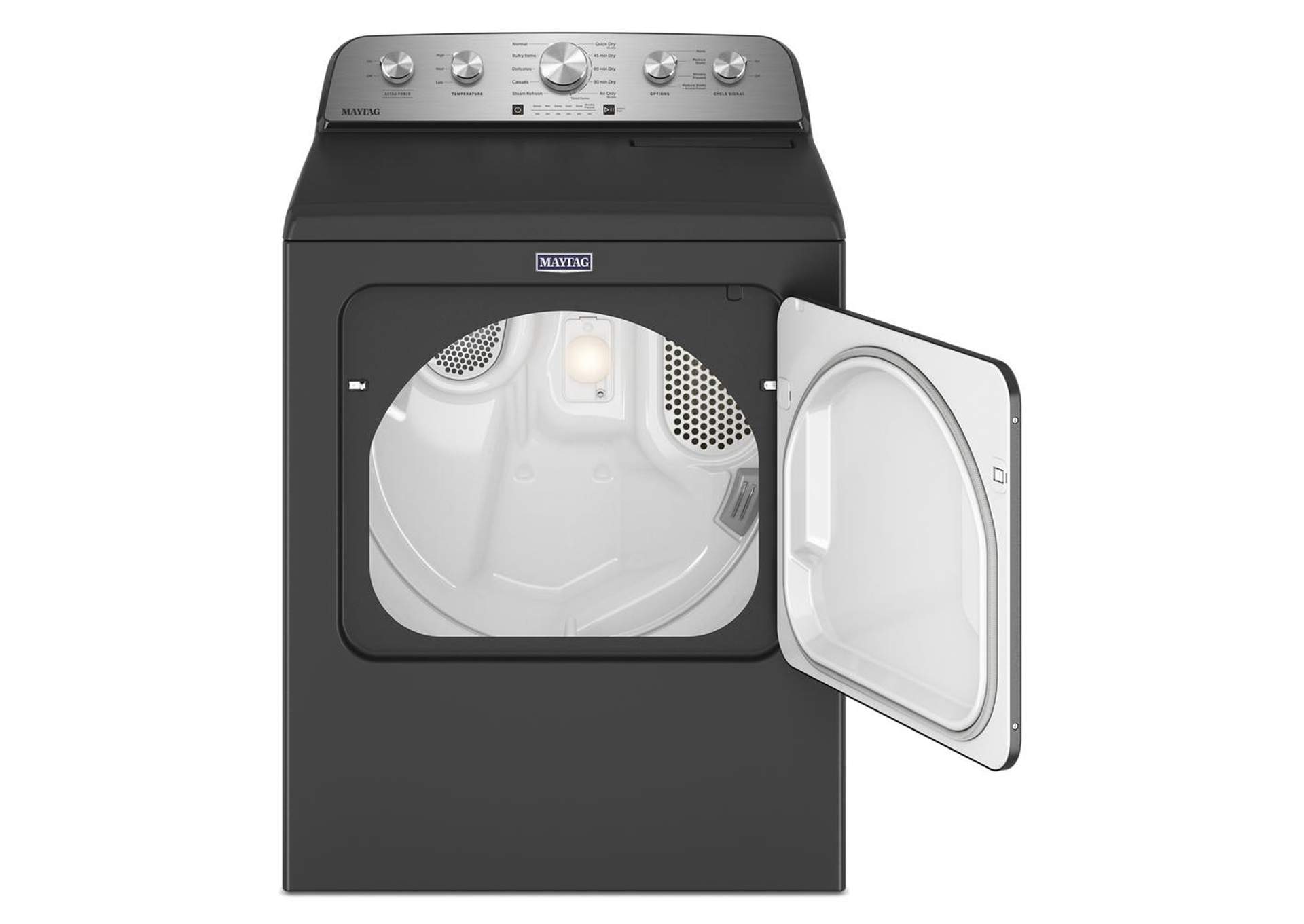 Maytag - Top Load Gas Dryer with Steam-Enhanced Cycles - 7.0 cu. ft. - Volcano Black