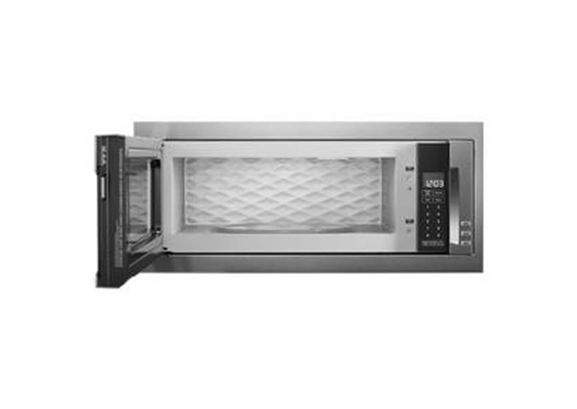 KitchenAid - 1000 Watt Built-In Low Profile Microwave with Slim Trim Kit - Stainless Steel