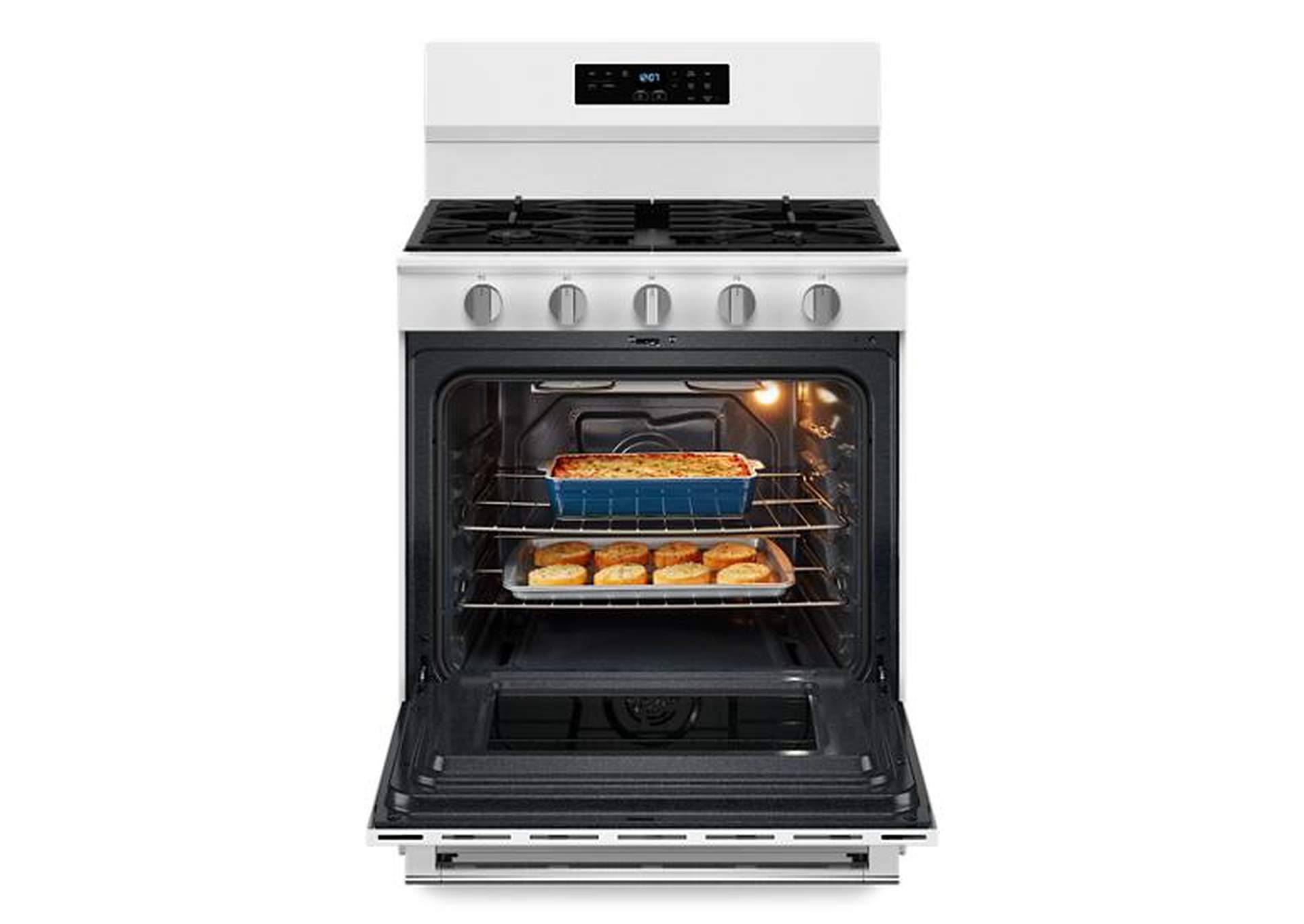 Maytag - 30-Inch Wide Gas Range With No Preheat Air Fry and Air Baking - 5.0 cu. ft. - White