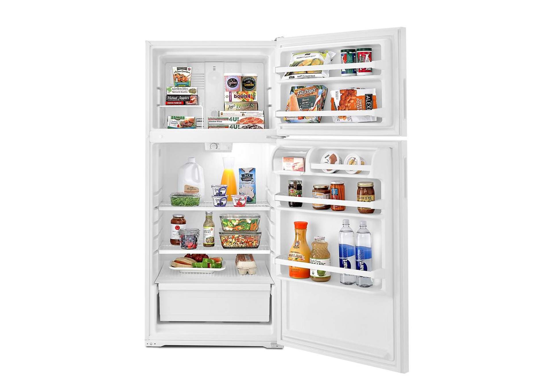 Amana - 28-inch Top-Freezer Refrigerator with Dairy Bin - White