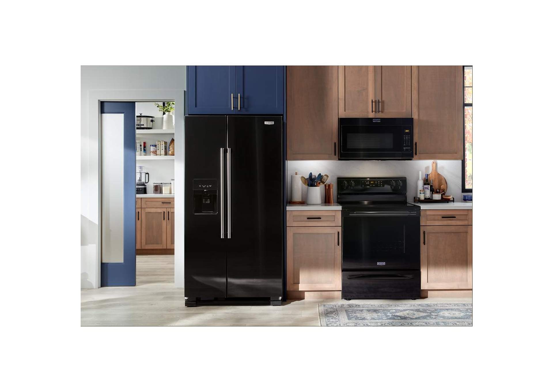 Maytag - 36-Inch Wide Side-by-Side Refrigerator - 25 Cu. Ft. - Black