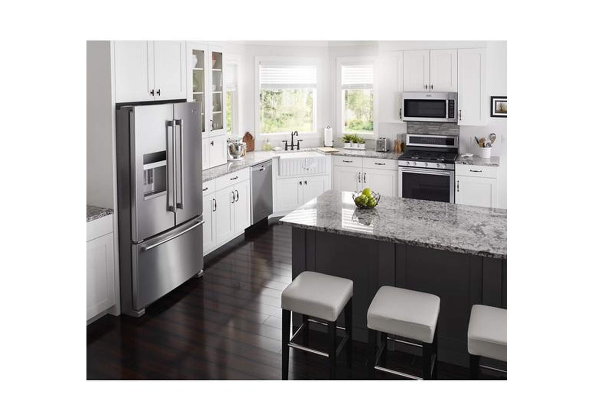 Maytag - 36- Inch Wide French Door Refrigerator with PowerCold® Feature - 25 Cu. Ft. - Fingerprint Resistant Stainless Steel