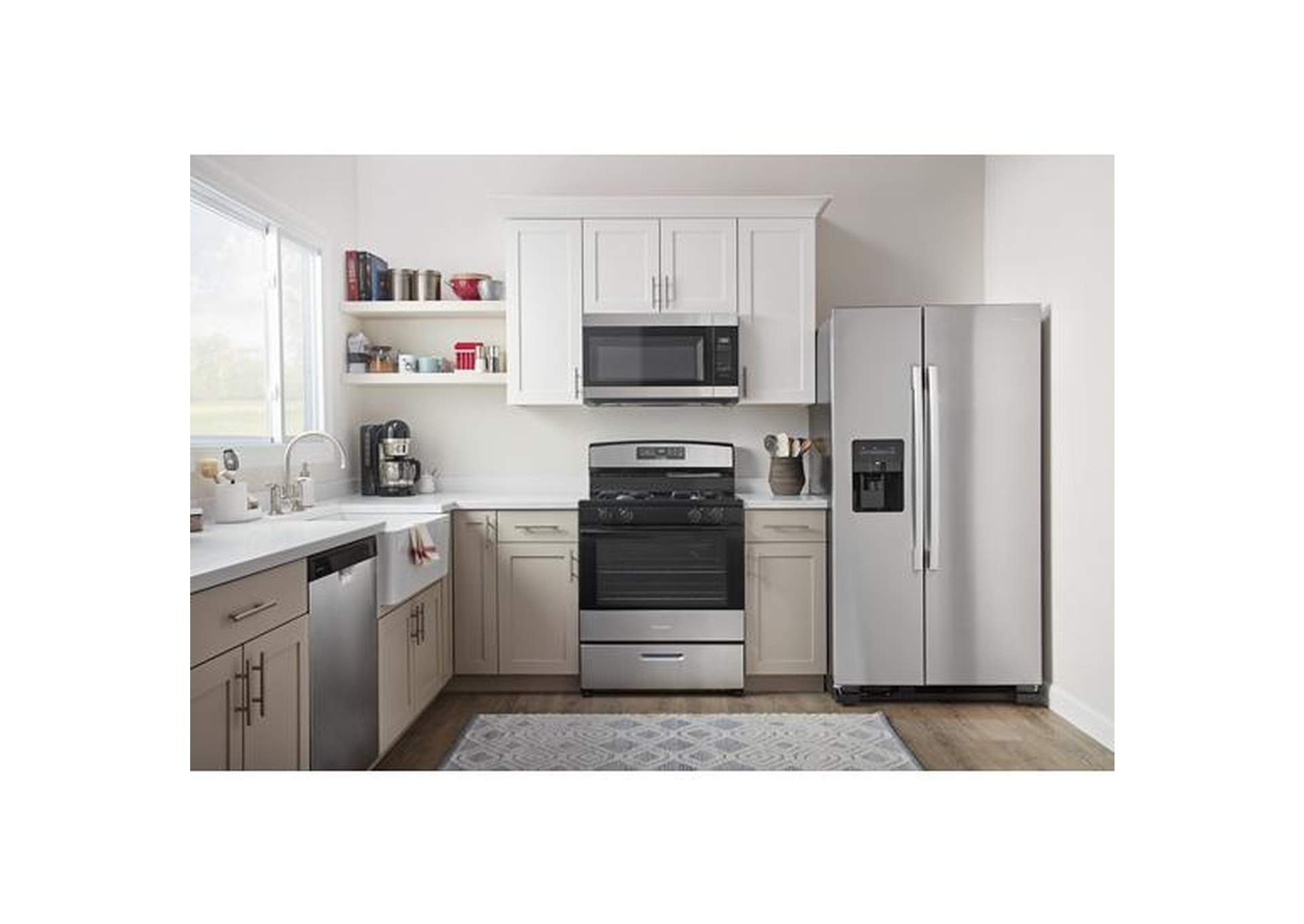 Amana - 30-inch Gas Range with Bake Assist Temps - Stainless Steel