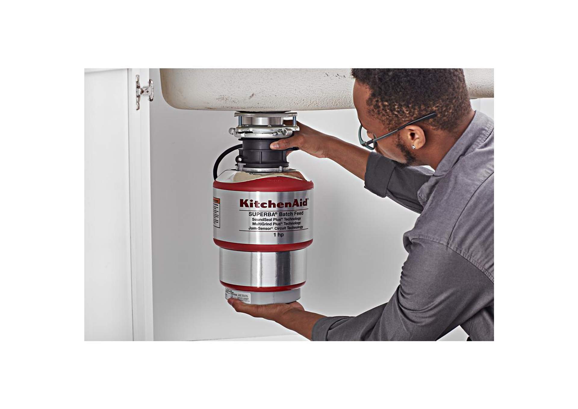 KitchenAid - 1-2-Horsepower Continuous Feed Food Waste Disposer