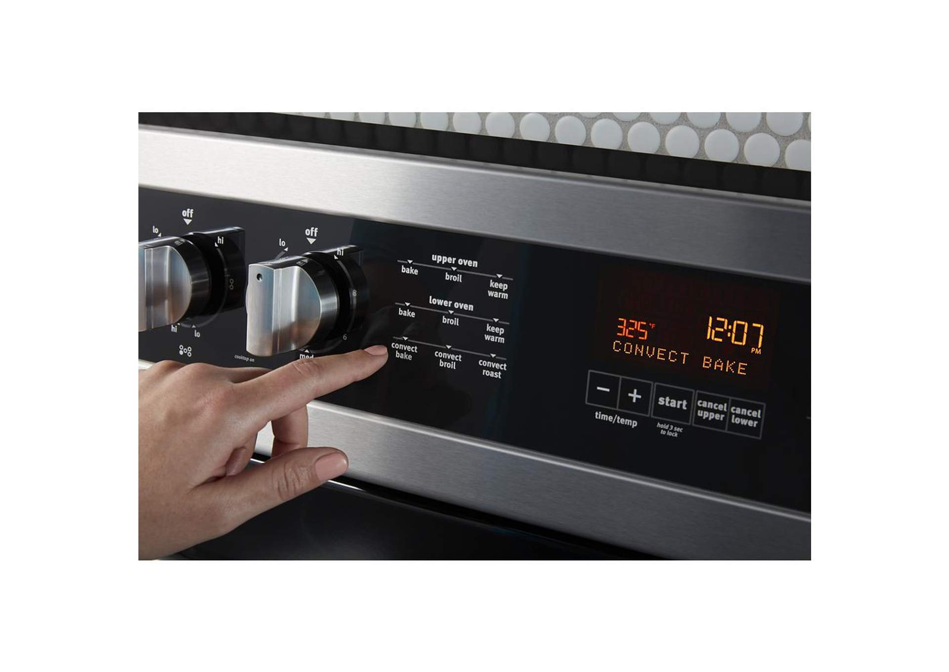 Maytag - 30-Inch Wide Double Oven Electric Range With True Convection - 6.7 Cu. Ft. - Fingerprint Resistant Stainless Steel
