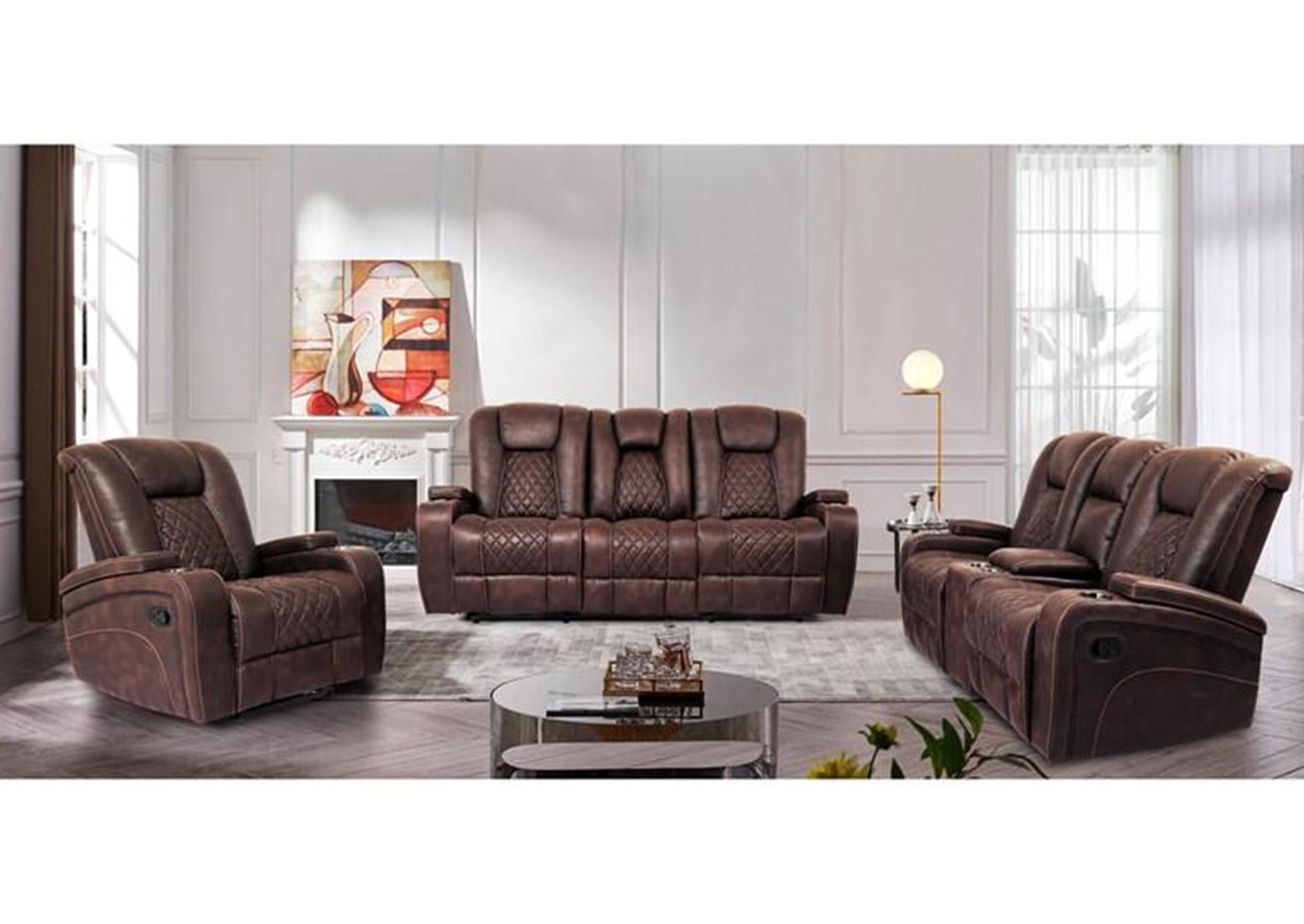 S70116 Reclining Sofa & Loveseat + Bonus Buy Recliner + FREE 55" TV image 1