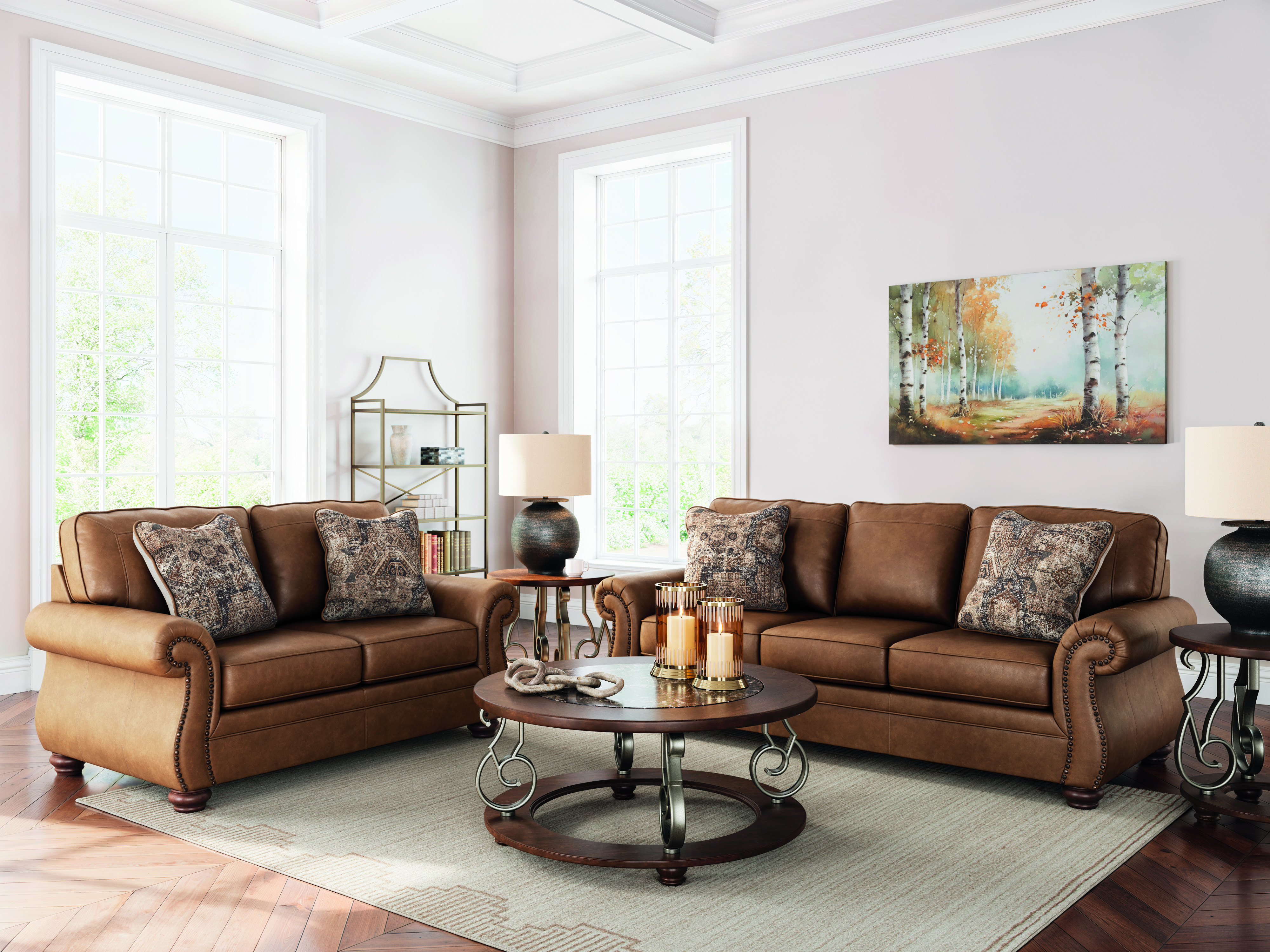 Chasemore Sofa & Loveseat + Bonus Buy Recliner + FREE 55in TV image 1