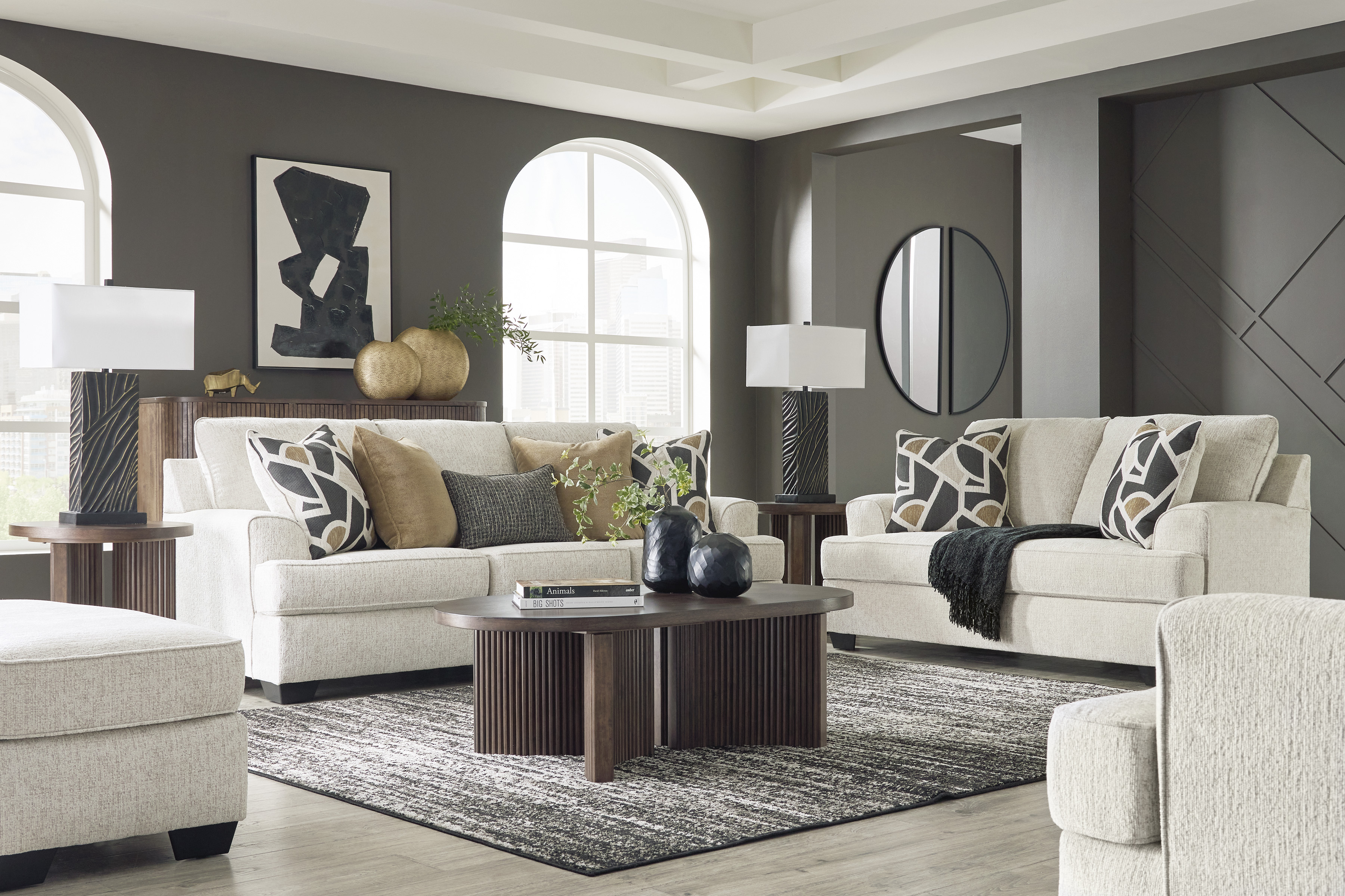 Heartcort Sofa & Loveseat + FREE 55 in TV image 1