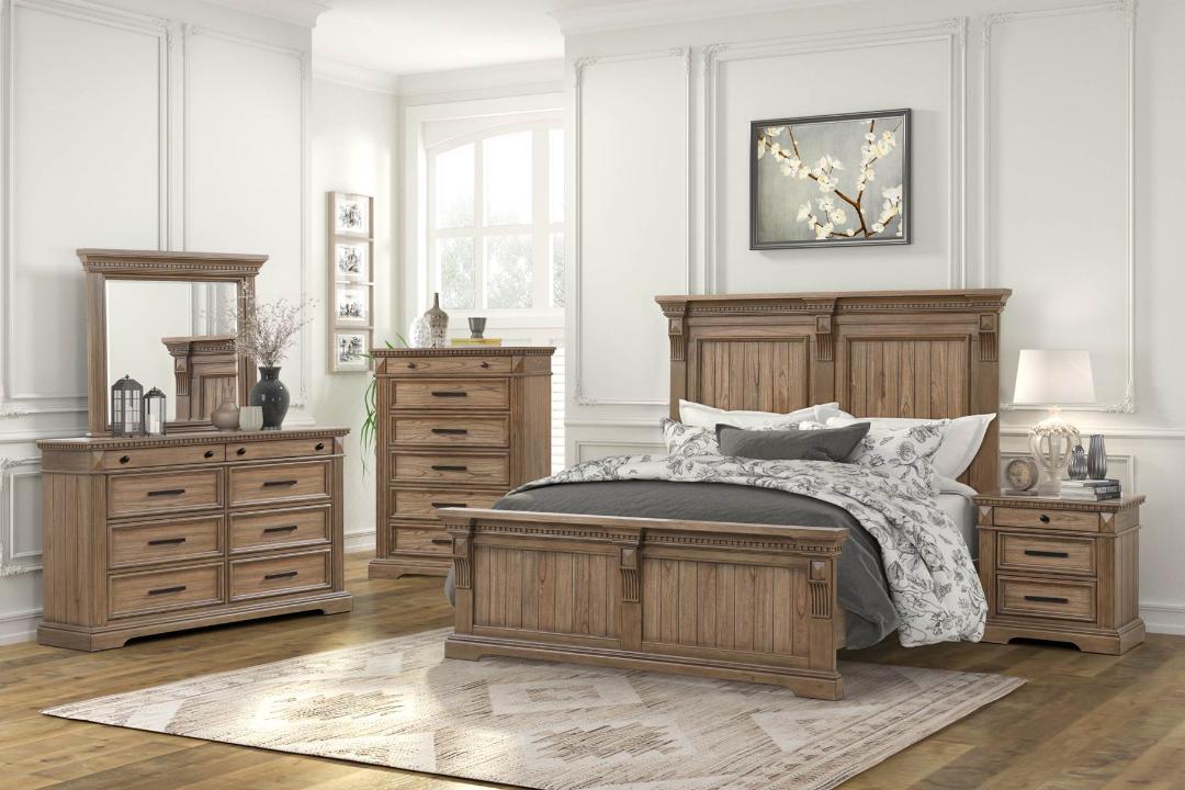 CHD108 King Bed, Dresser & Mirror + FREE Chest & Nightstand + FREE Mattress image 1