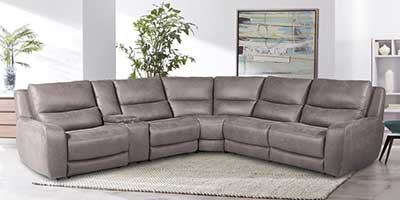 70777 POWER Reclining Sectional + Bonus Buy Recliner + FREE 55in TV image 1