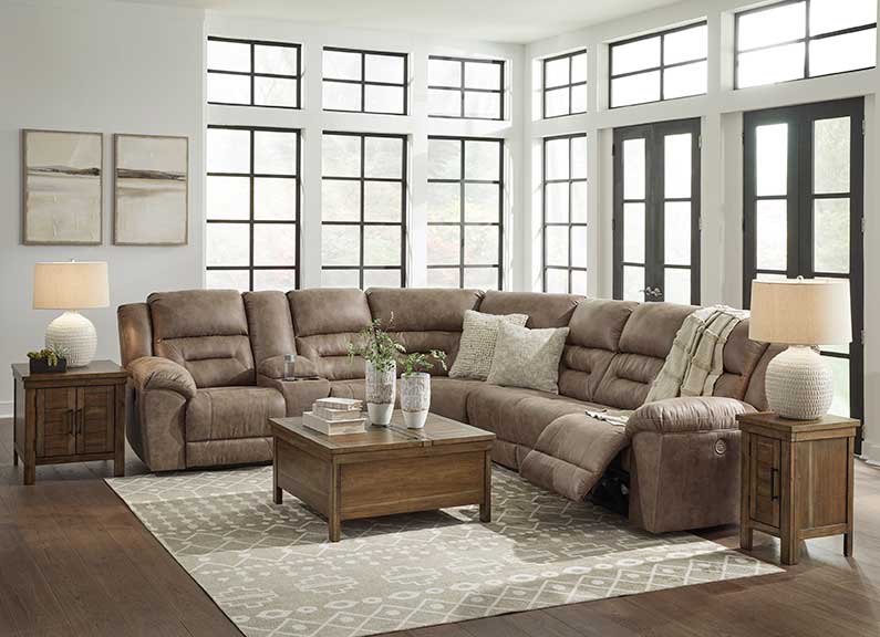 Ravenel 3-Piece Power Reclining Sectional + Bonus Buy Recliner image 1