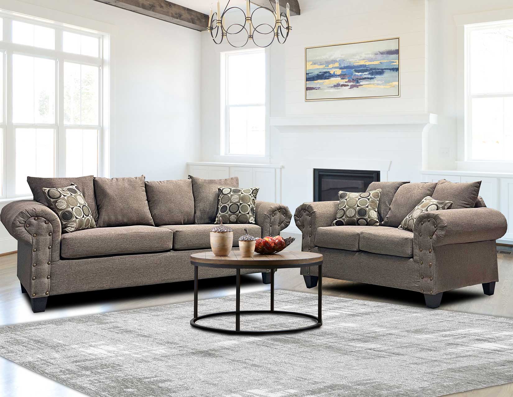 Sofa & Loveseat - Brown image 1