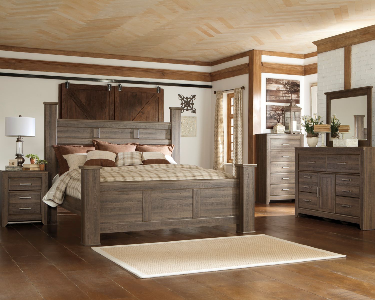 Juararo Queen Bed, Dresser & Mirror + FREE Mattress image 1