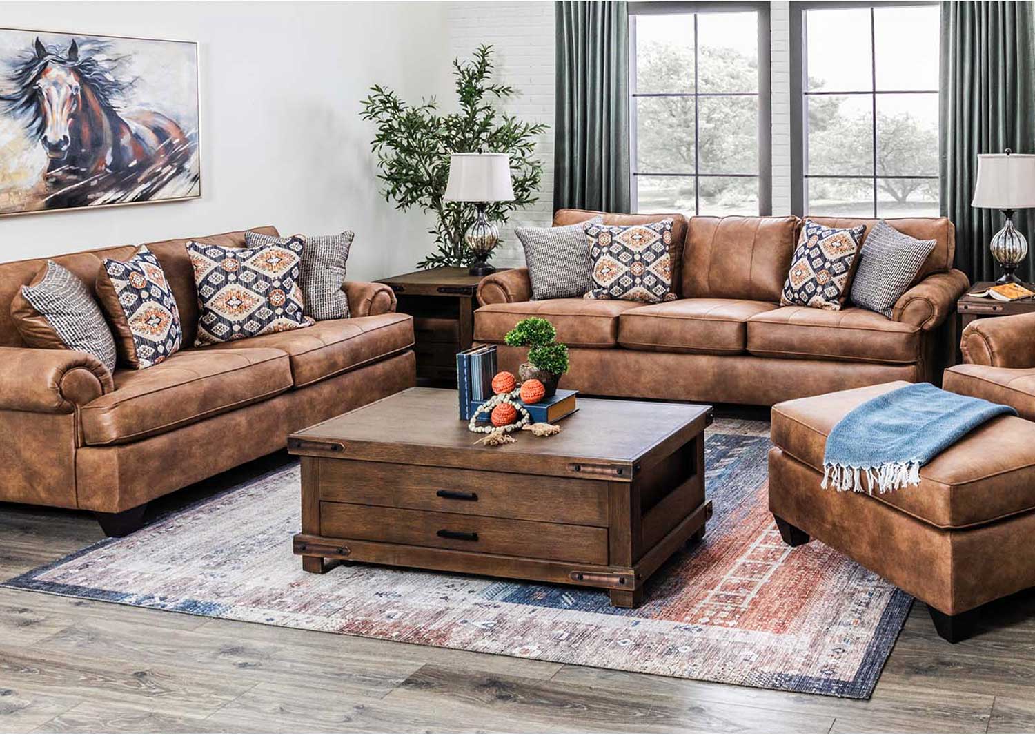 4215 Sofa & Loveseat + FREE 55in TV  image 1