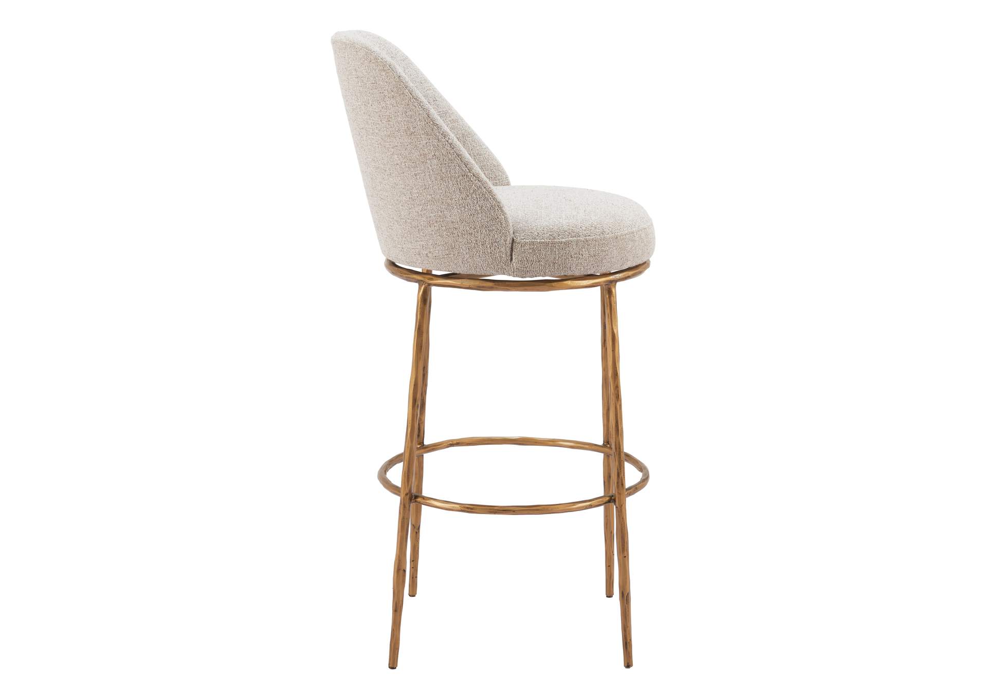 Nordhavn Swivel Barstool Beige & Gold image 4