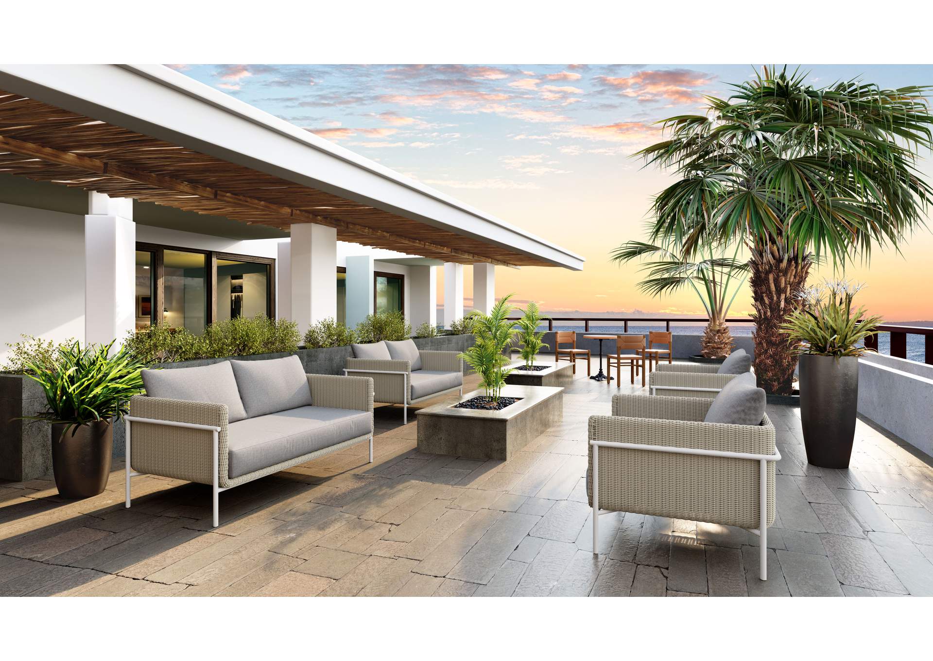 Frais Outdoor Loveseat Gray image 3