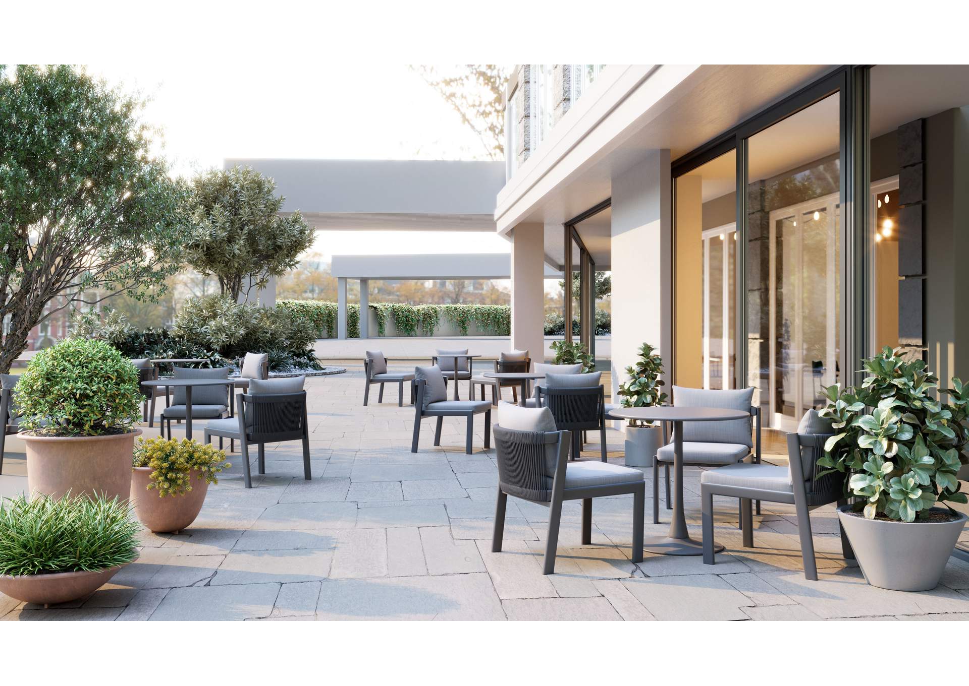 Horizon Outdoor Dining Chair (Set Of 2) Gray image 3