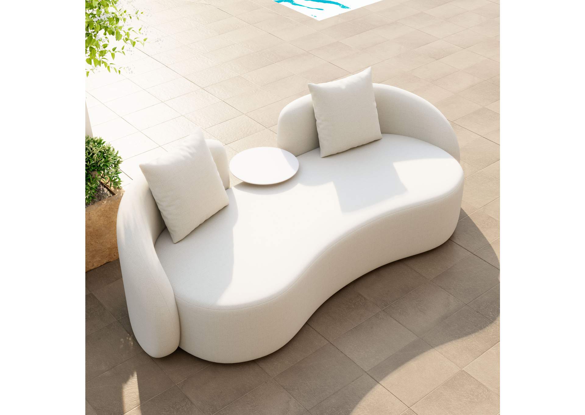 Sunny Isles Outdoor Loveseat Beige image 3