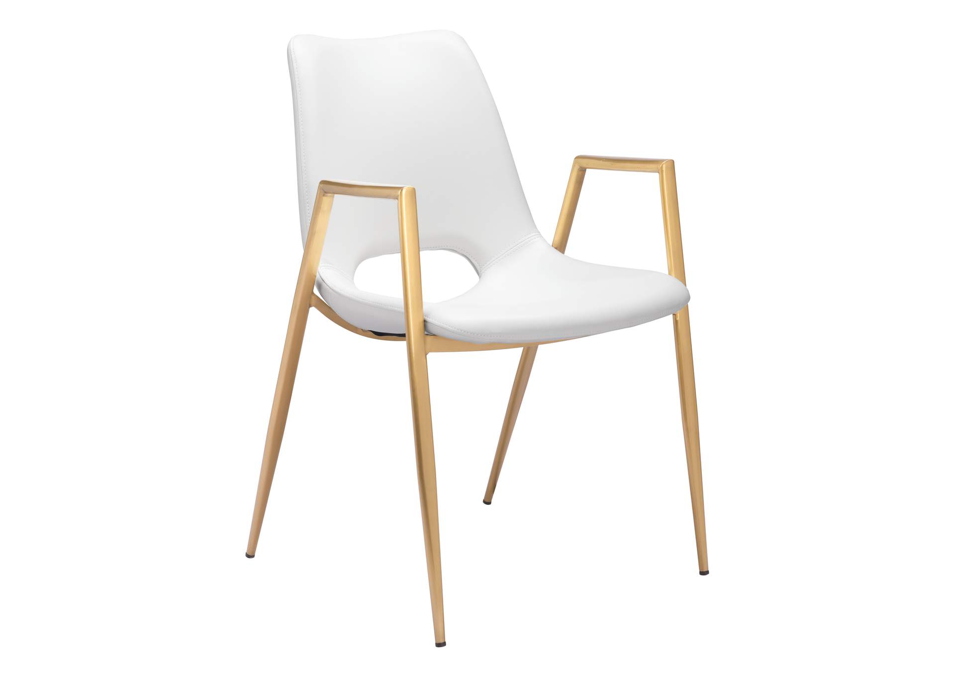 Desi Dining Chair (Set Of 2) White & Gold image 4