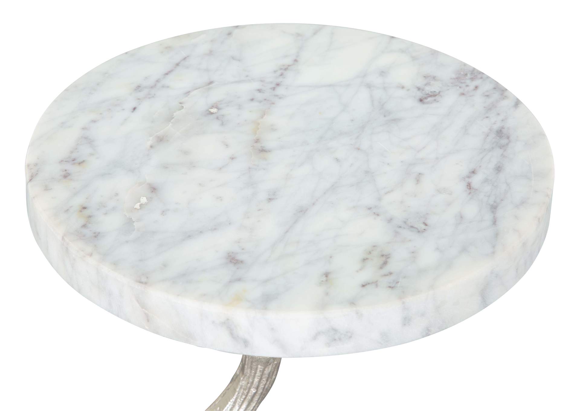 Joel Side Table White & Silver image 7
