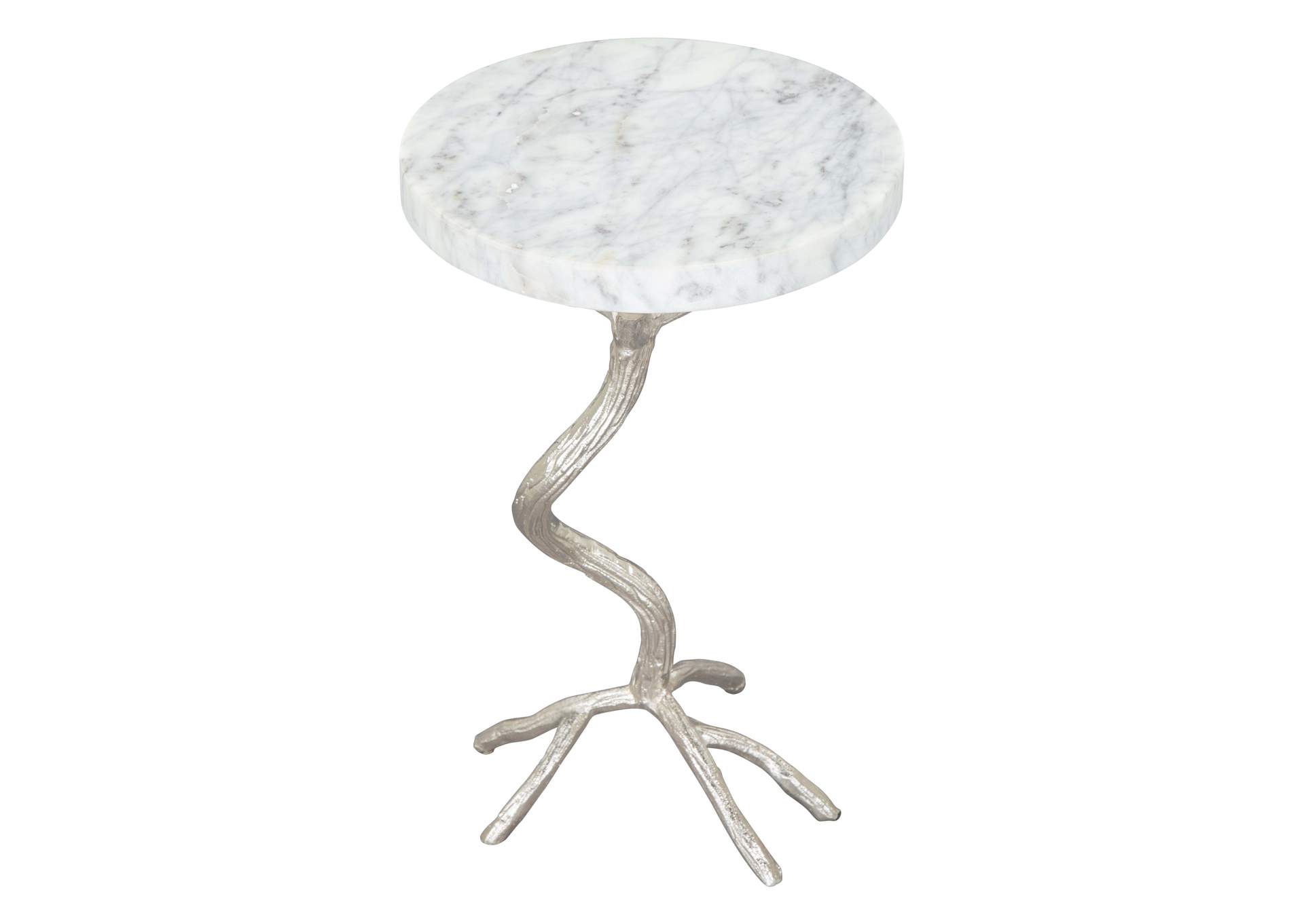 Joel Side Table White & Silver image 5