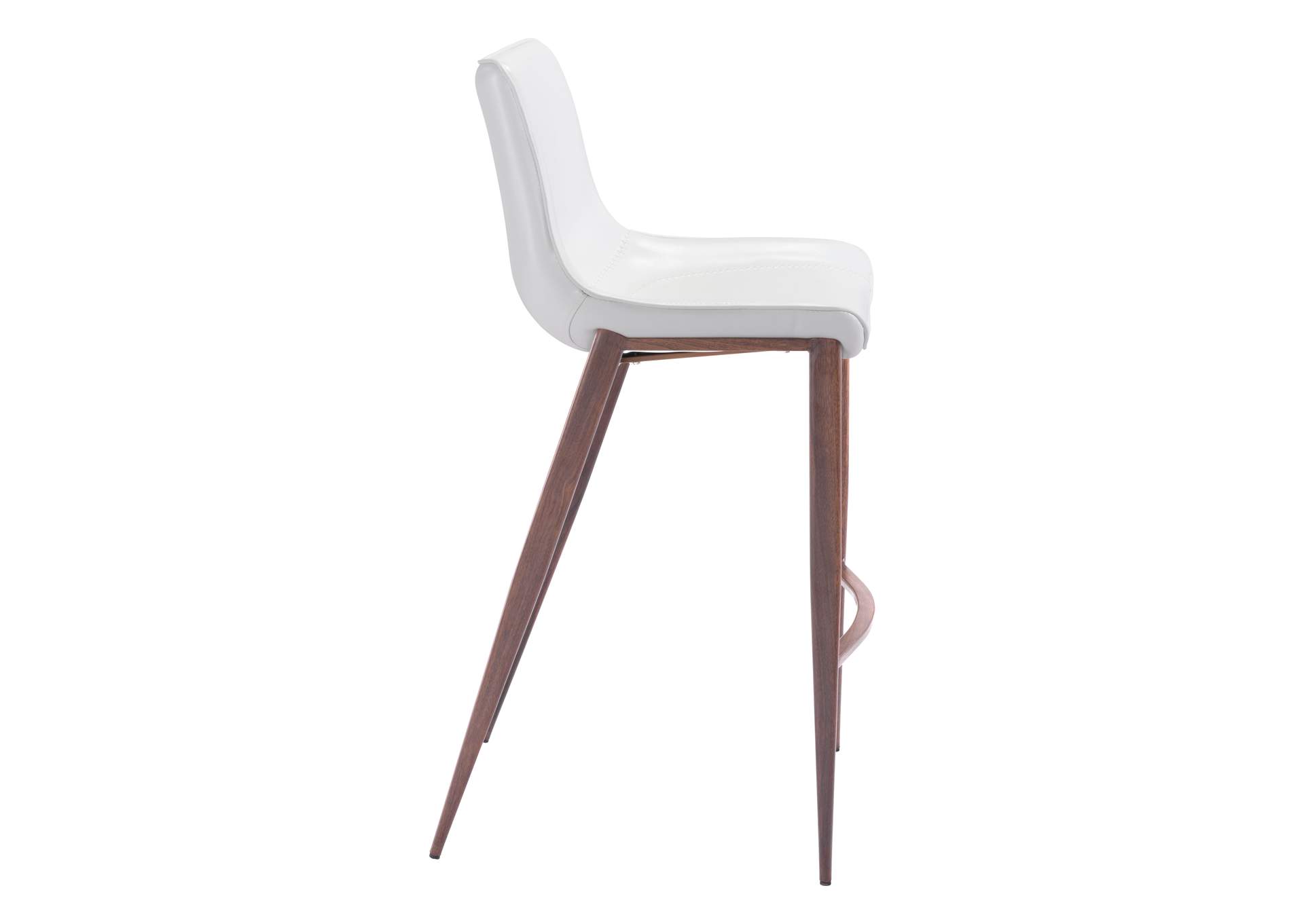 Magnus Barstool (Set Of 2) White & Walnut image 5