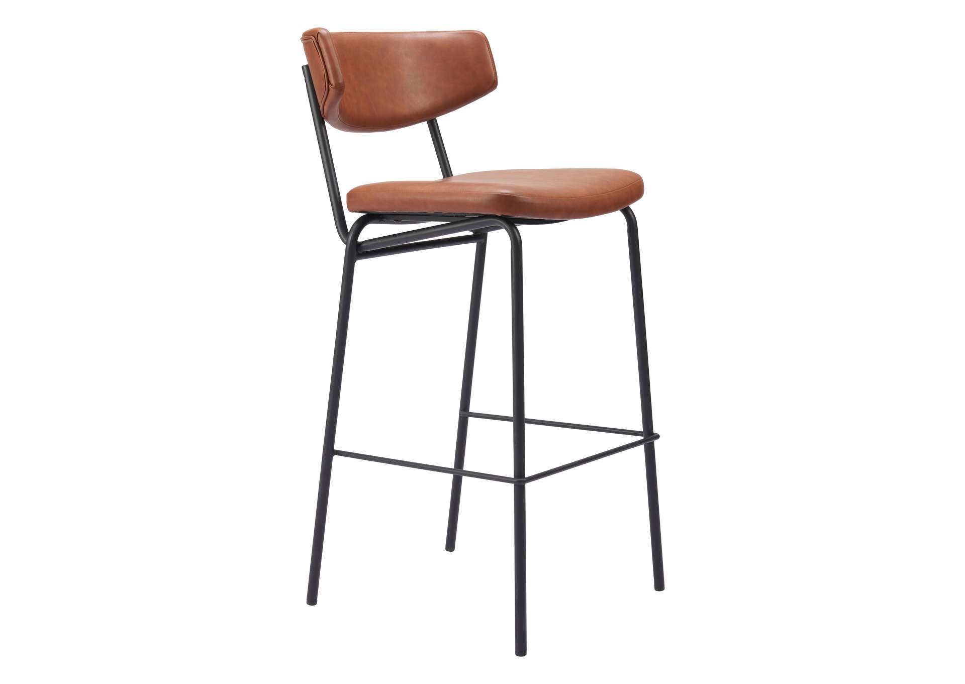 Charon Barstool (Set Of 2) Vintage Brown image 3