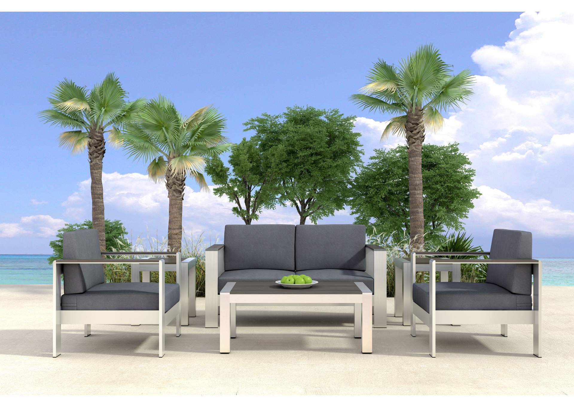 Cosmopolitan Outdoor Armchair Dark Gray image 1