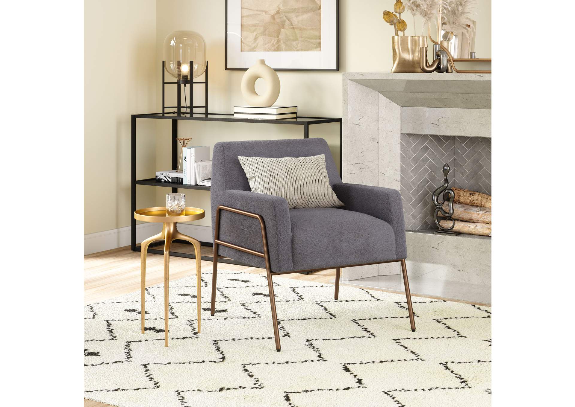 Charleston Accent Chair Gray image 1