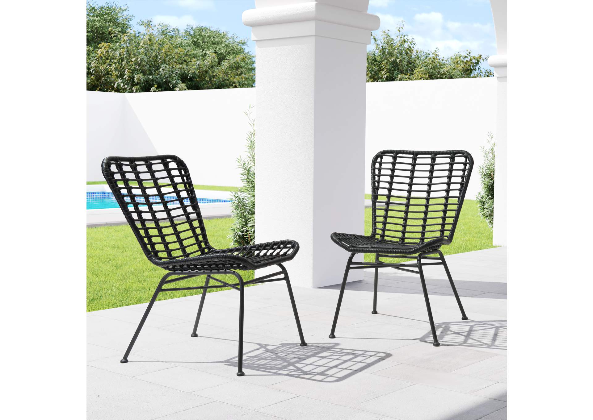 Lorena Outdoor Dining Chair (Set Of 2) Black image 1