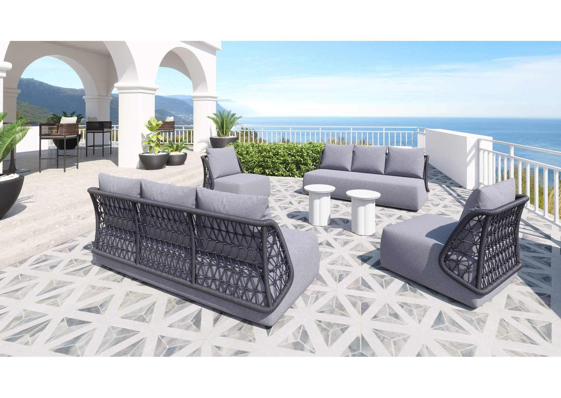 Mekan Outdoor Accent Chair Gray image 3