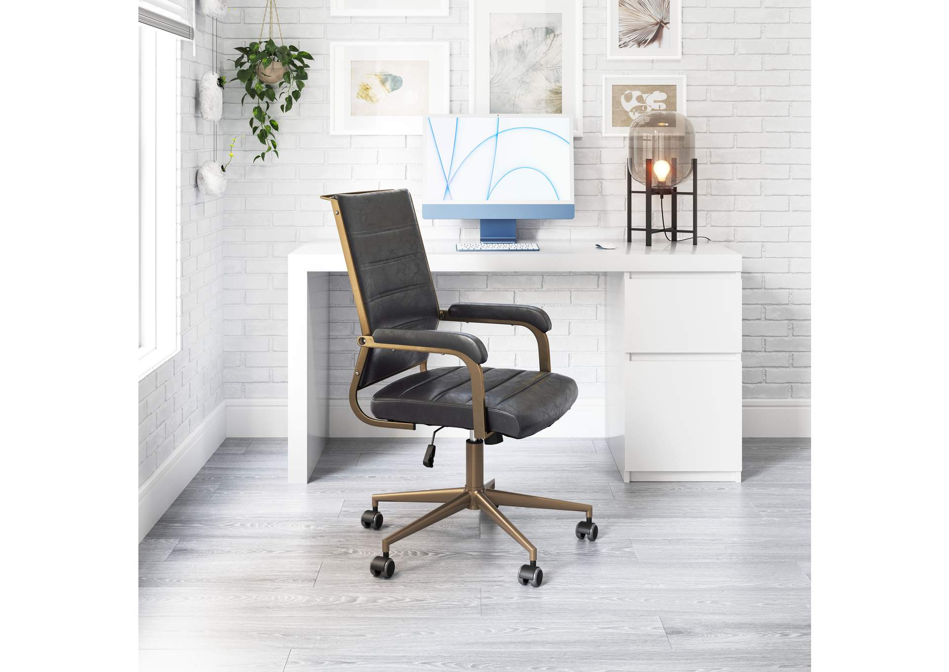 Auction Office Chair Vintage Black image 1