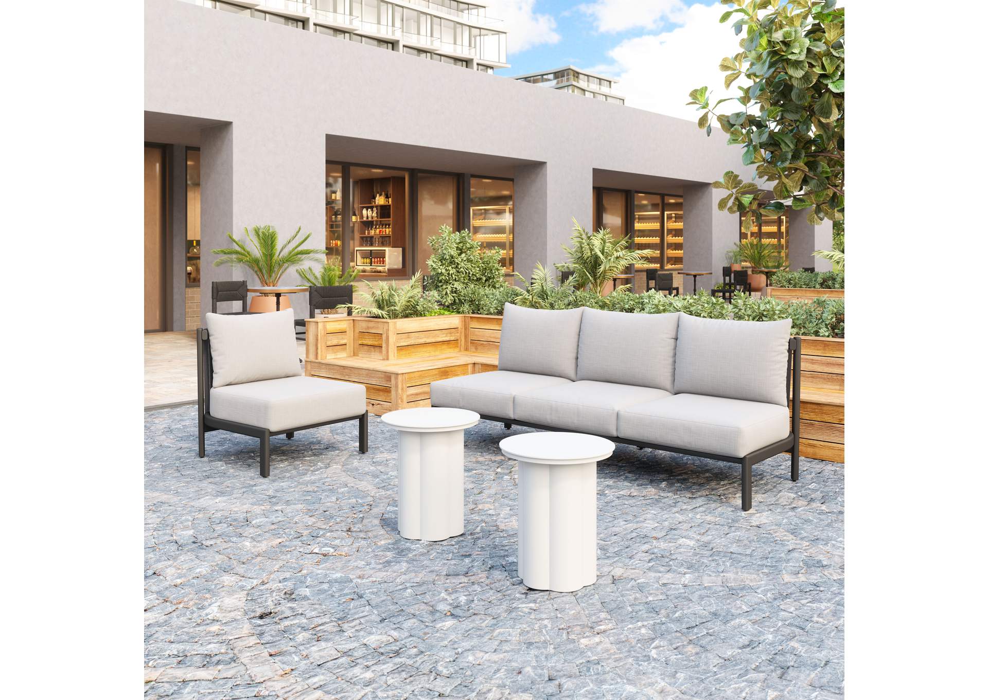 Horizon Outdoor Accent Chair Gray image 4