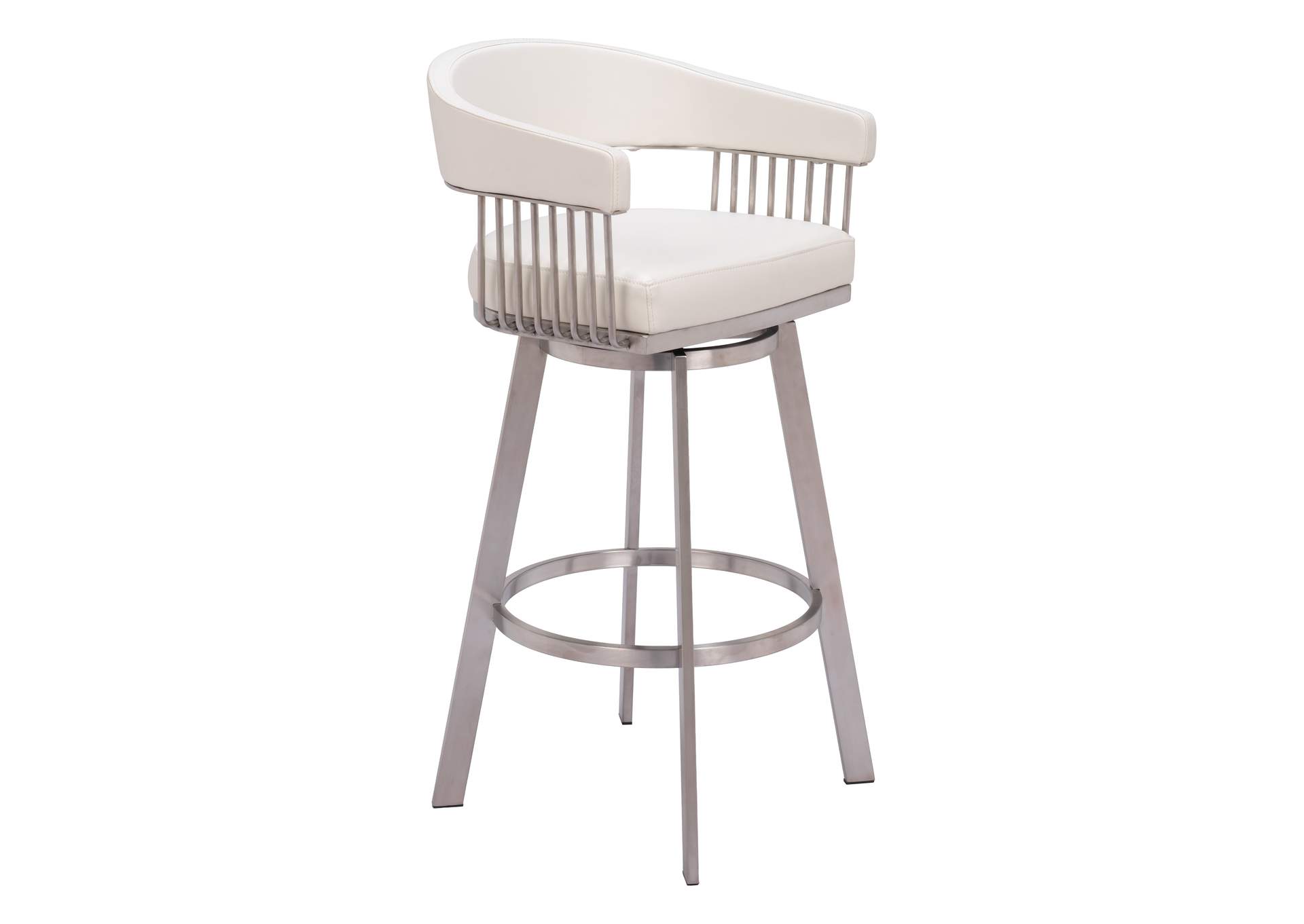 Bantry Swivel Barstool White image 1