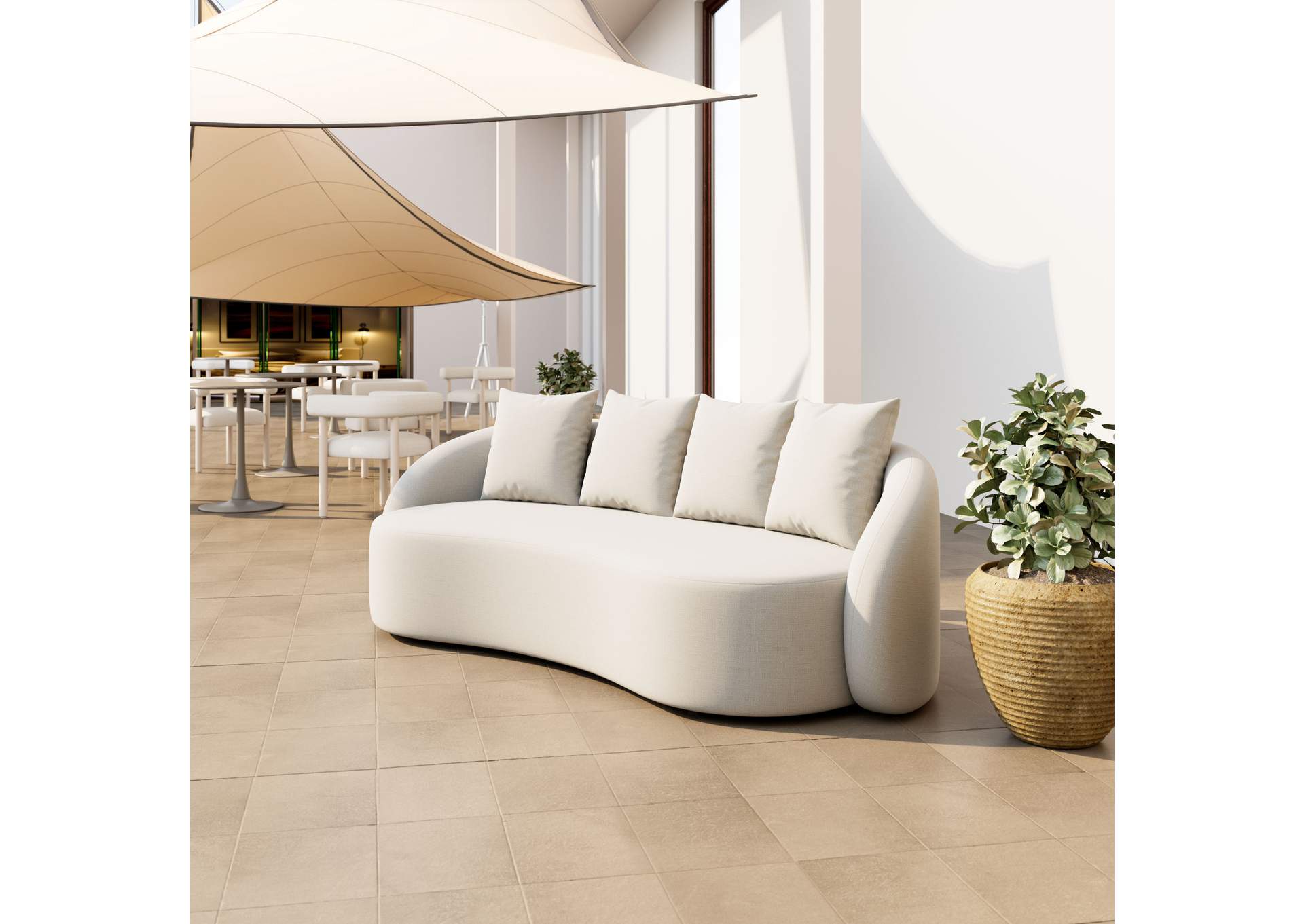 Sunny Isles Outdoor Sofa Beige image 1