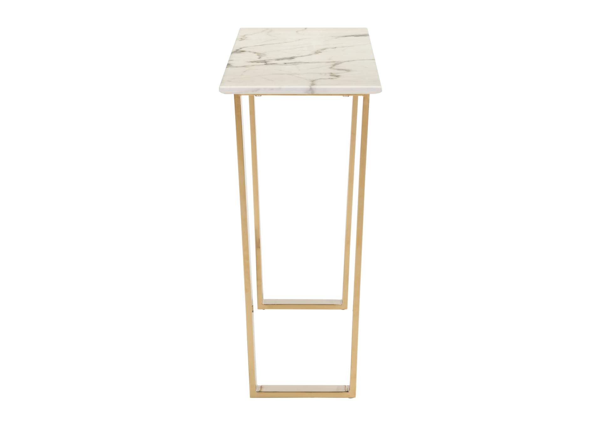 Atlas Console Table White & Gold image 4