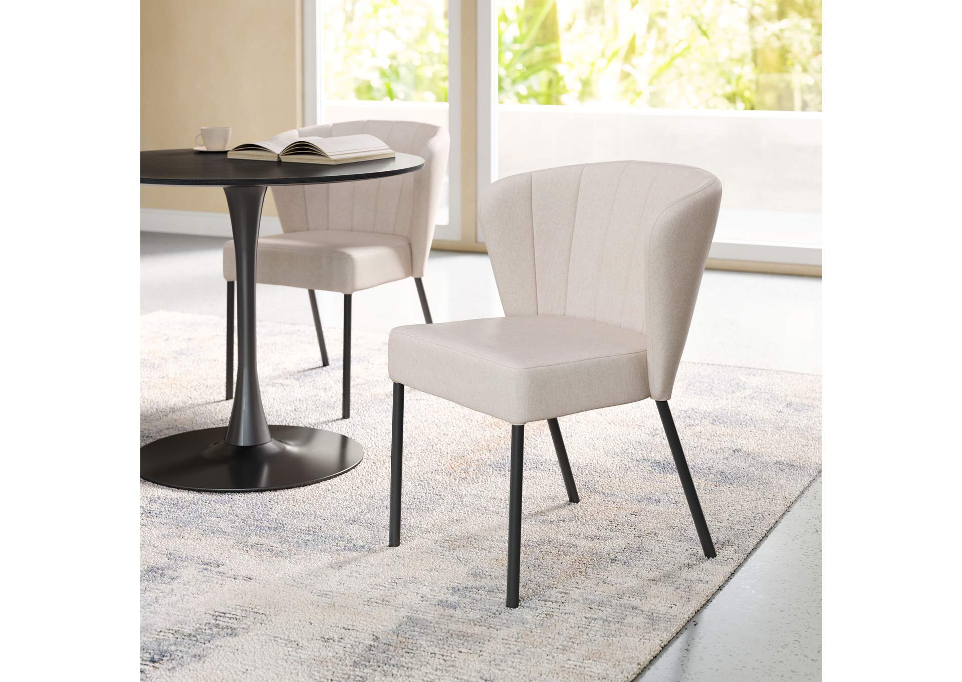Aimee Dining Chair (Set Of 2) Beige image 1