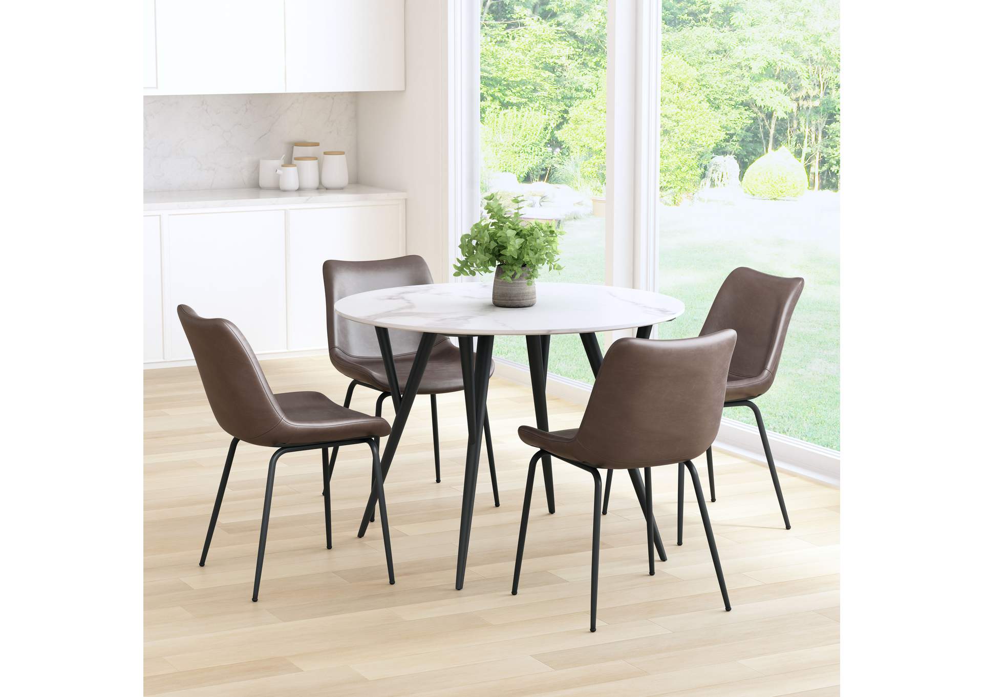 Byron Dining Chair (Set Of 2) Brown image 3