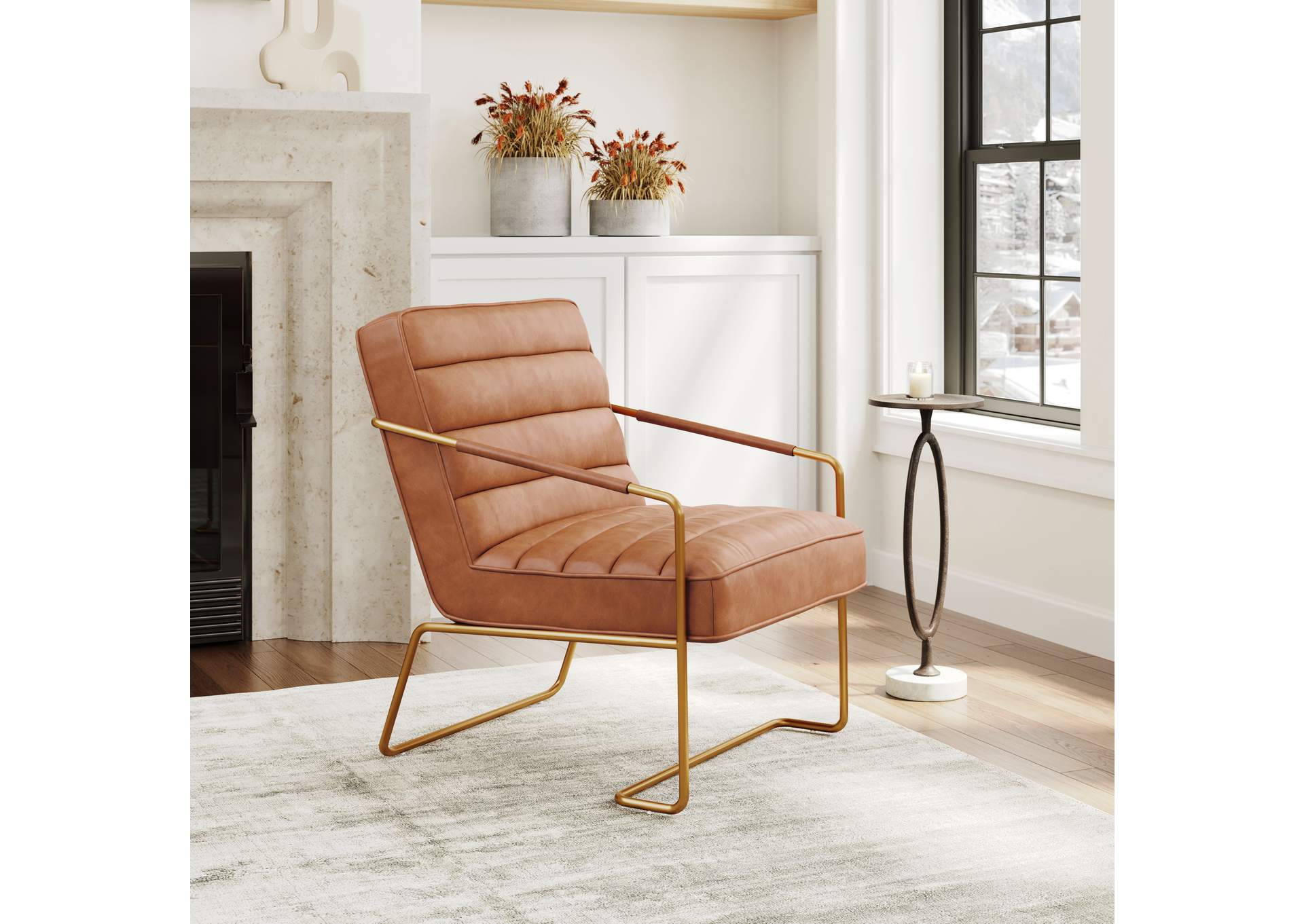 Dallas Accent Chair Vintage Brown image 1