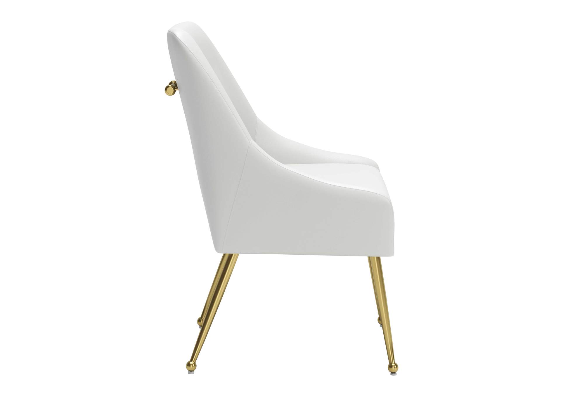 Maxine Dining Chair White & Gold image 5