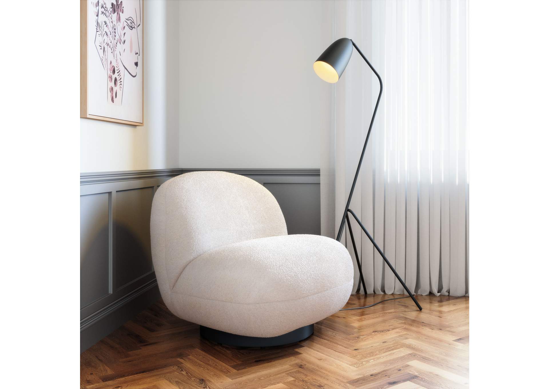 Myanmar Accent Chair Cream image 1