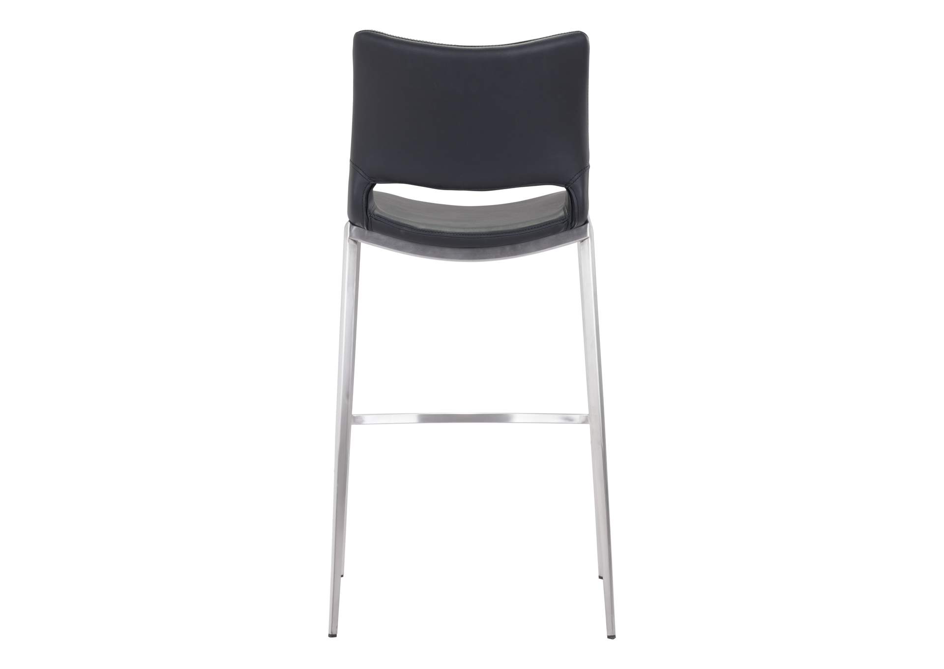 Ace Barstool (Set Of 2) Black & Silver image 7
