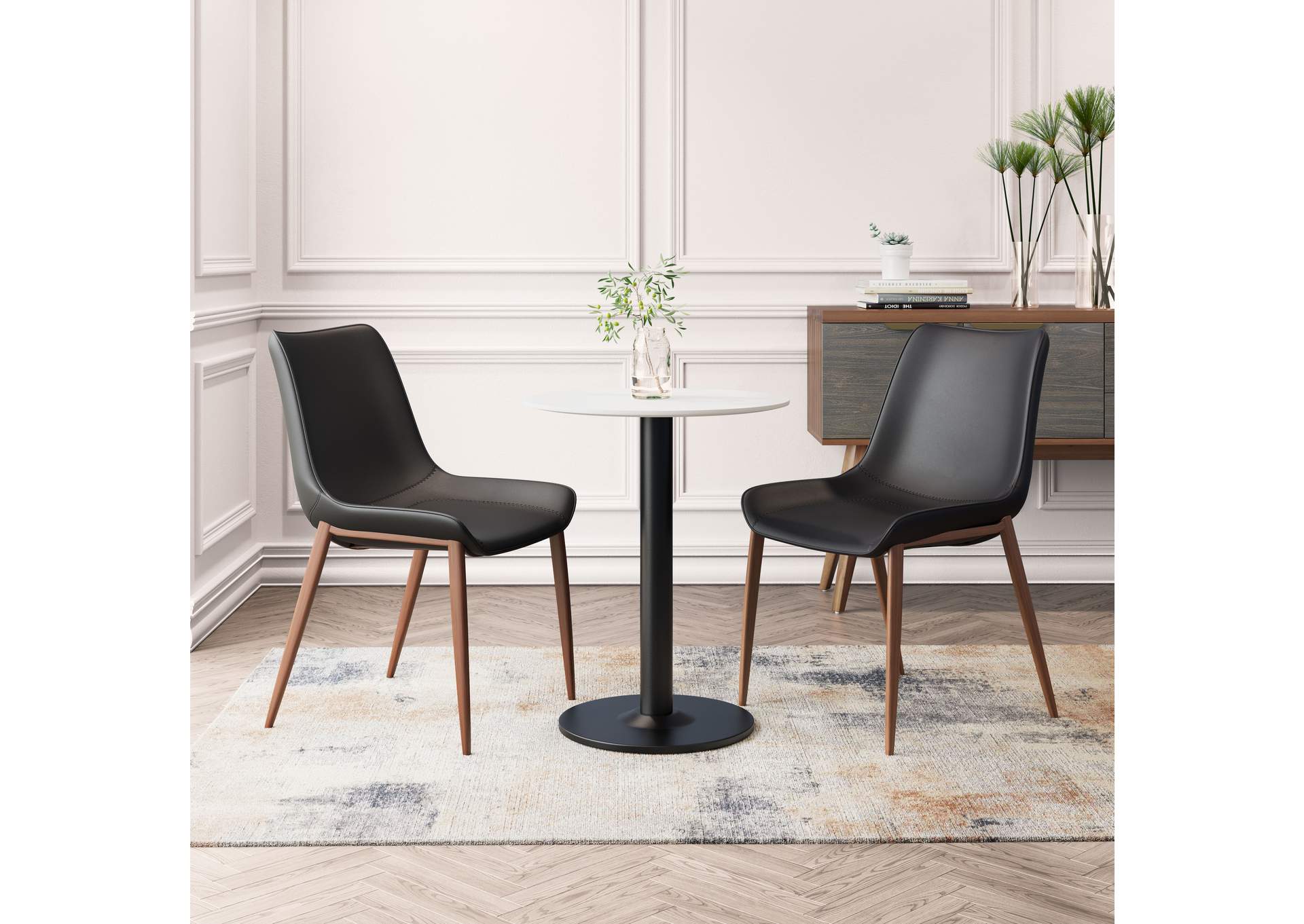 Magnus Dining Chair (Set Of 2) Black & Walnut image 4