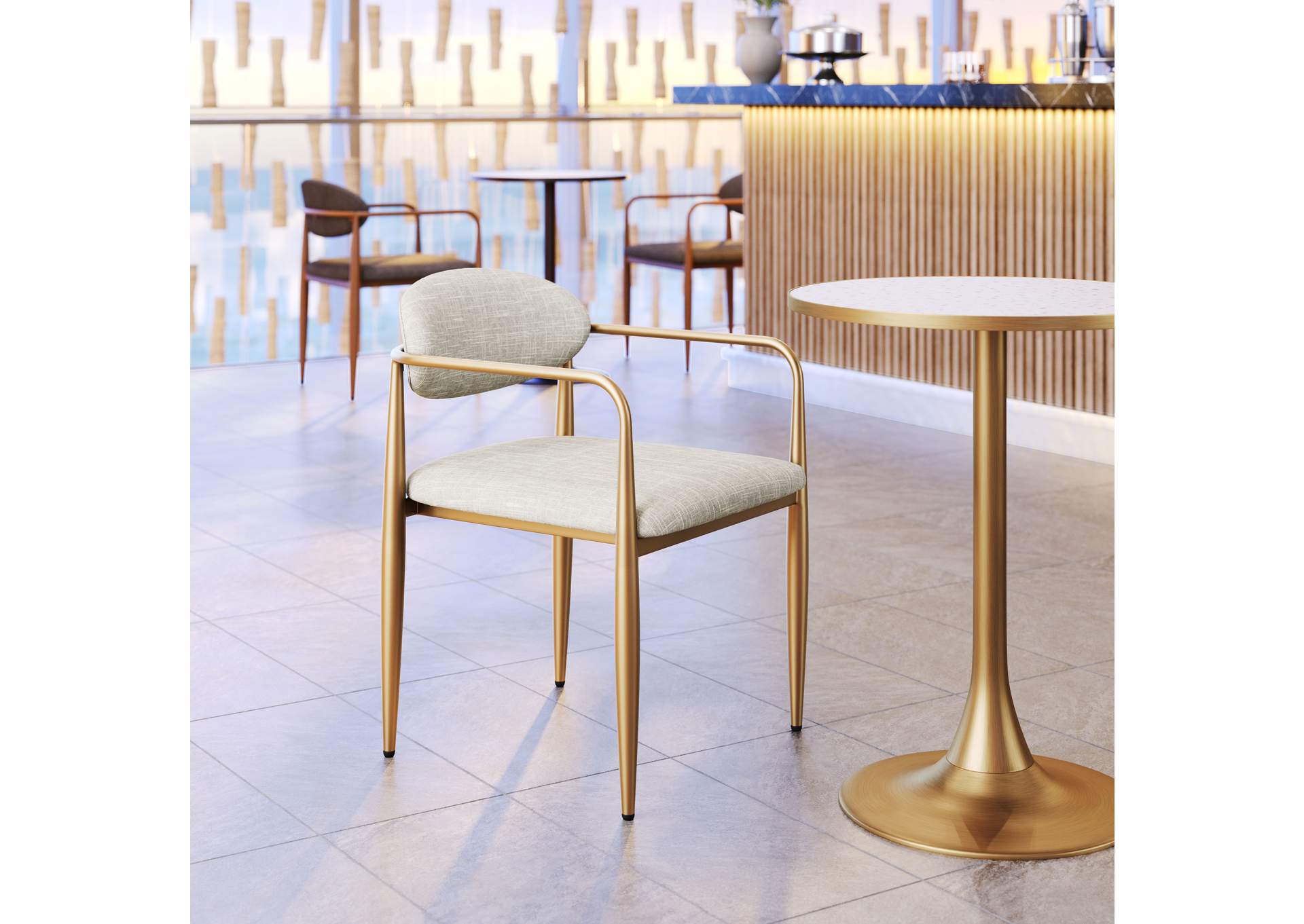 Zens Dining Chair (Set Of 2) Quill Gray image 1