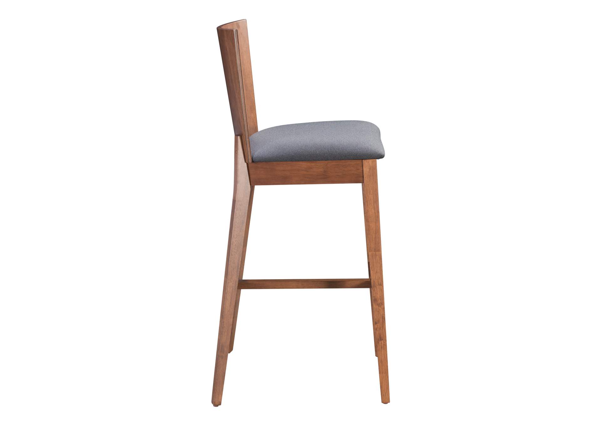 Ambrose Barstool (Set Of 2) Walnut & Dark Gray image 4