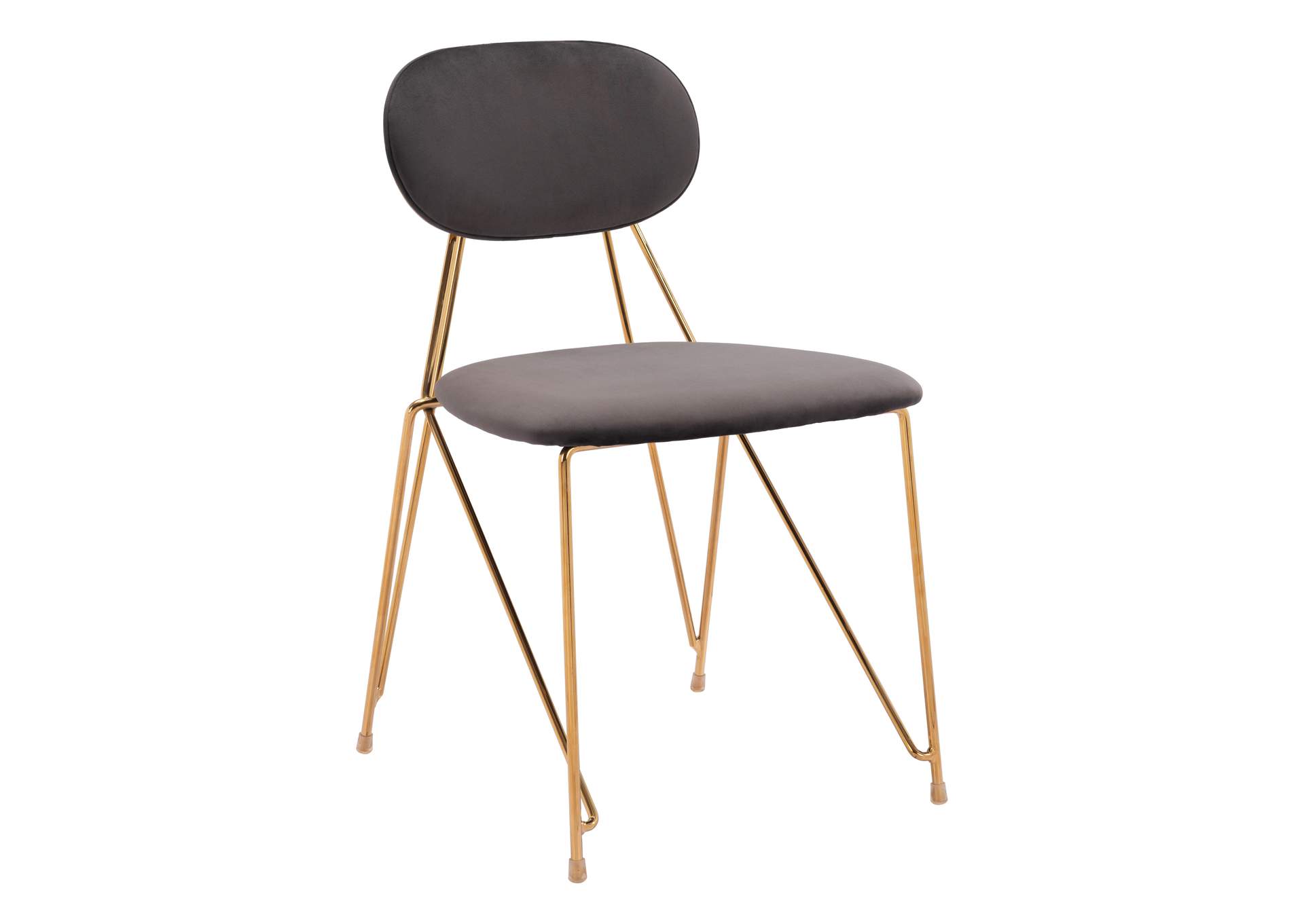 Georges Dining Chair (Set Of 2) Gray & Gold image 4