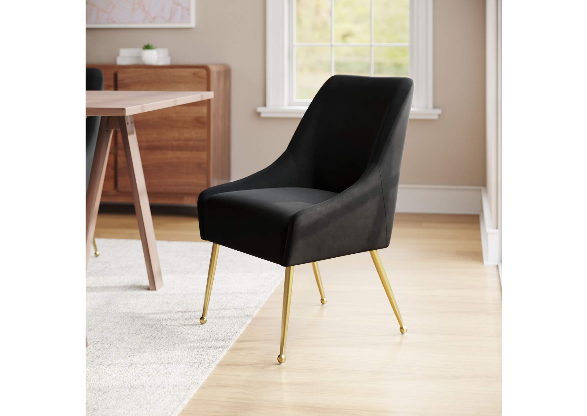 Maxine Dining Chair Black & Gold